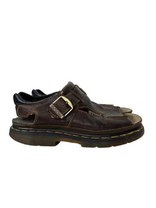 VTG Y2K Dr Martens 8A26 Bark Grizzly Chunky Fisherman Sandals Mens 13 Brown main image 11